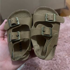 Old Navy faux-leather double-buckle baby sandals